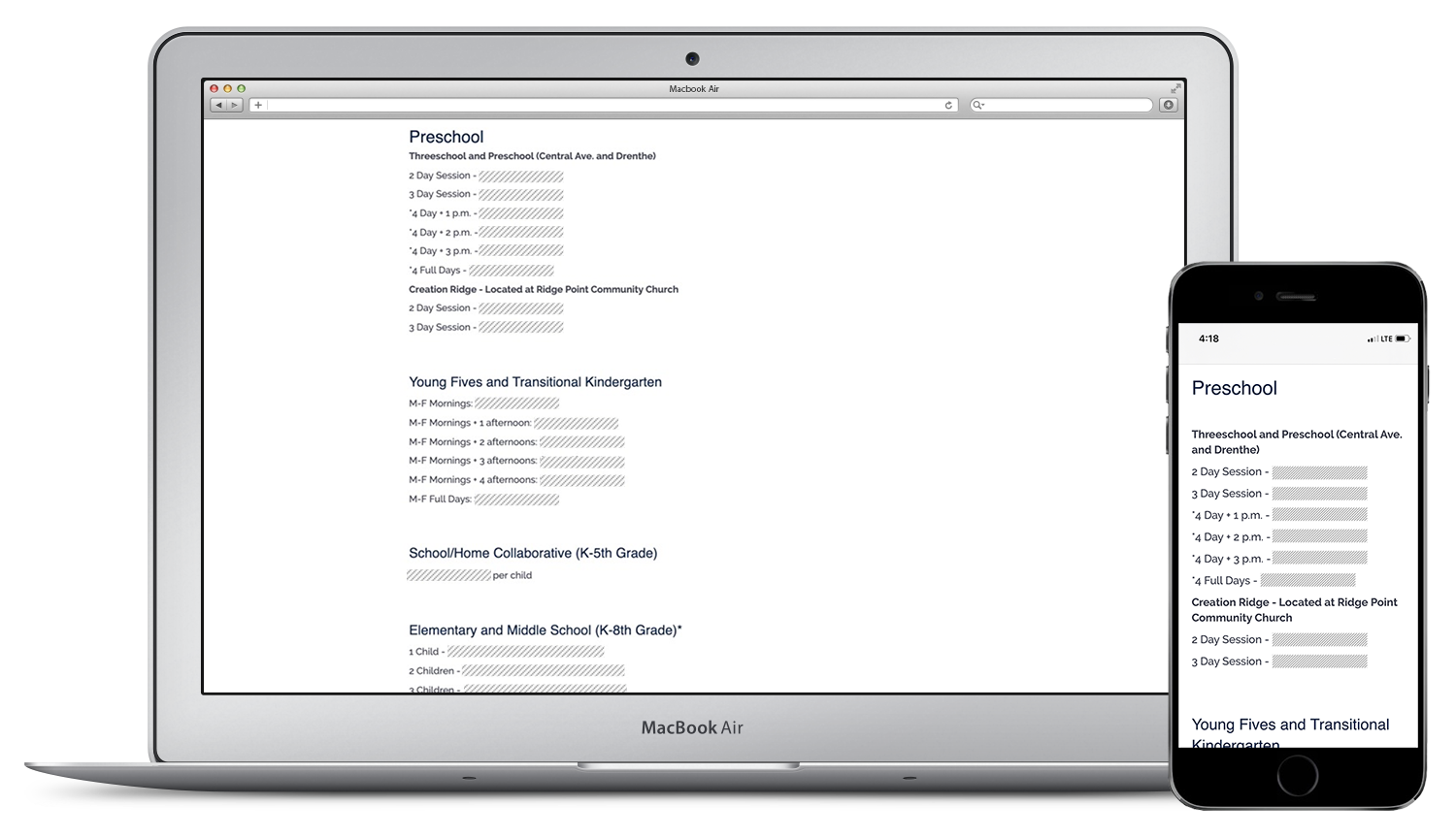 Tuition and Fees Mockup