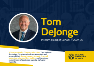 Tom DeJonge, ZCS Interim Head of School