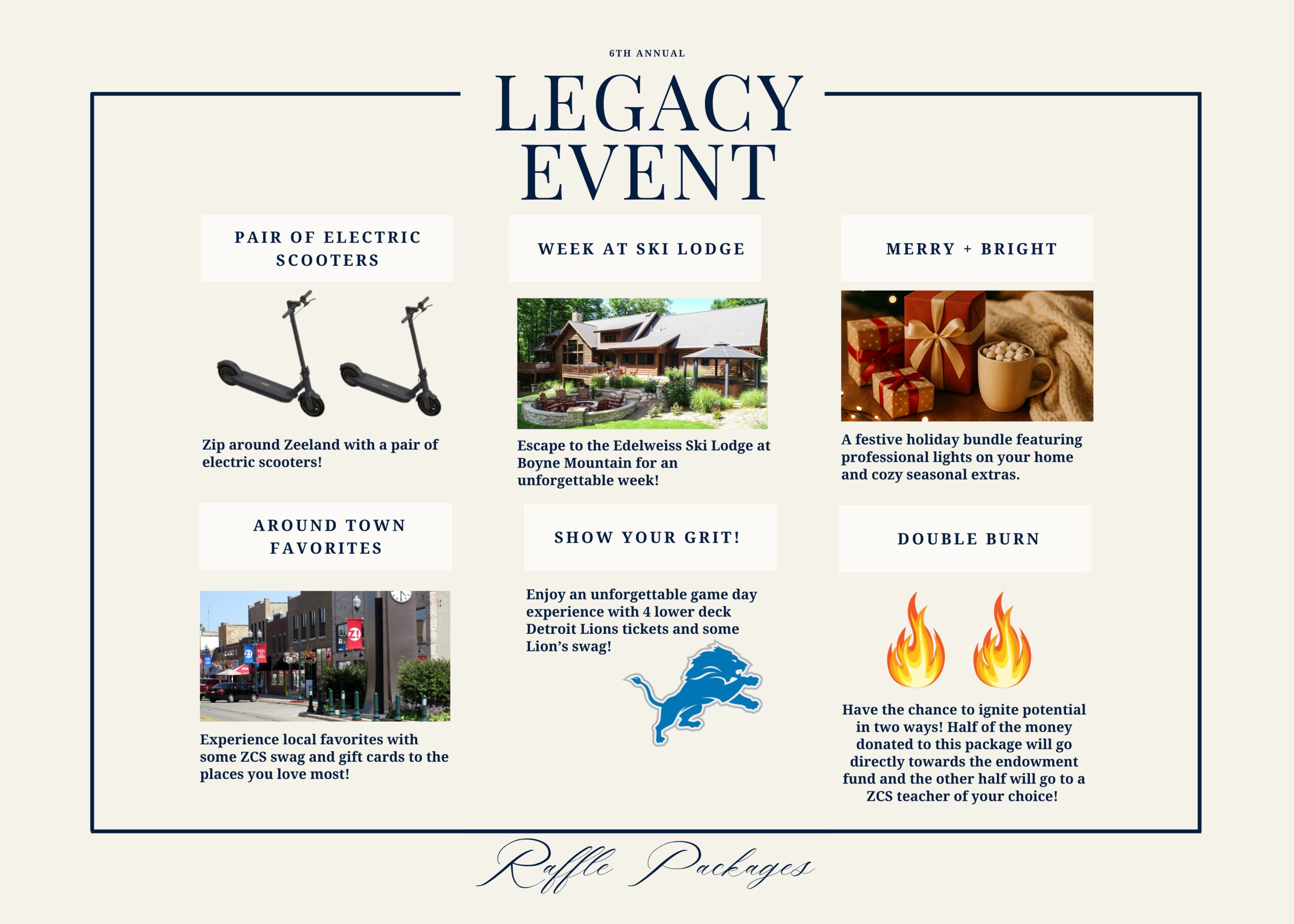 Legacy Event- Raffle Items