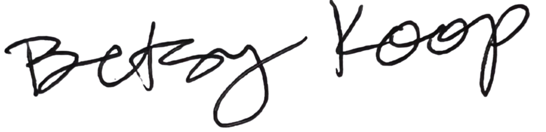 Betsy Signature - Thin line