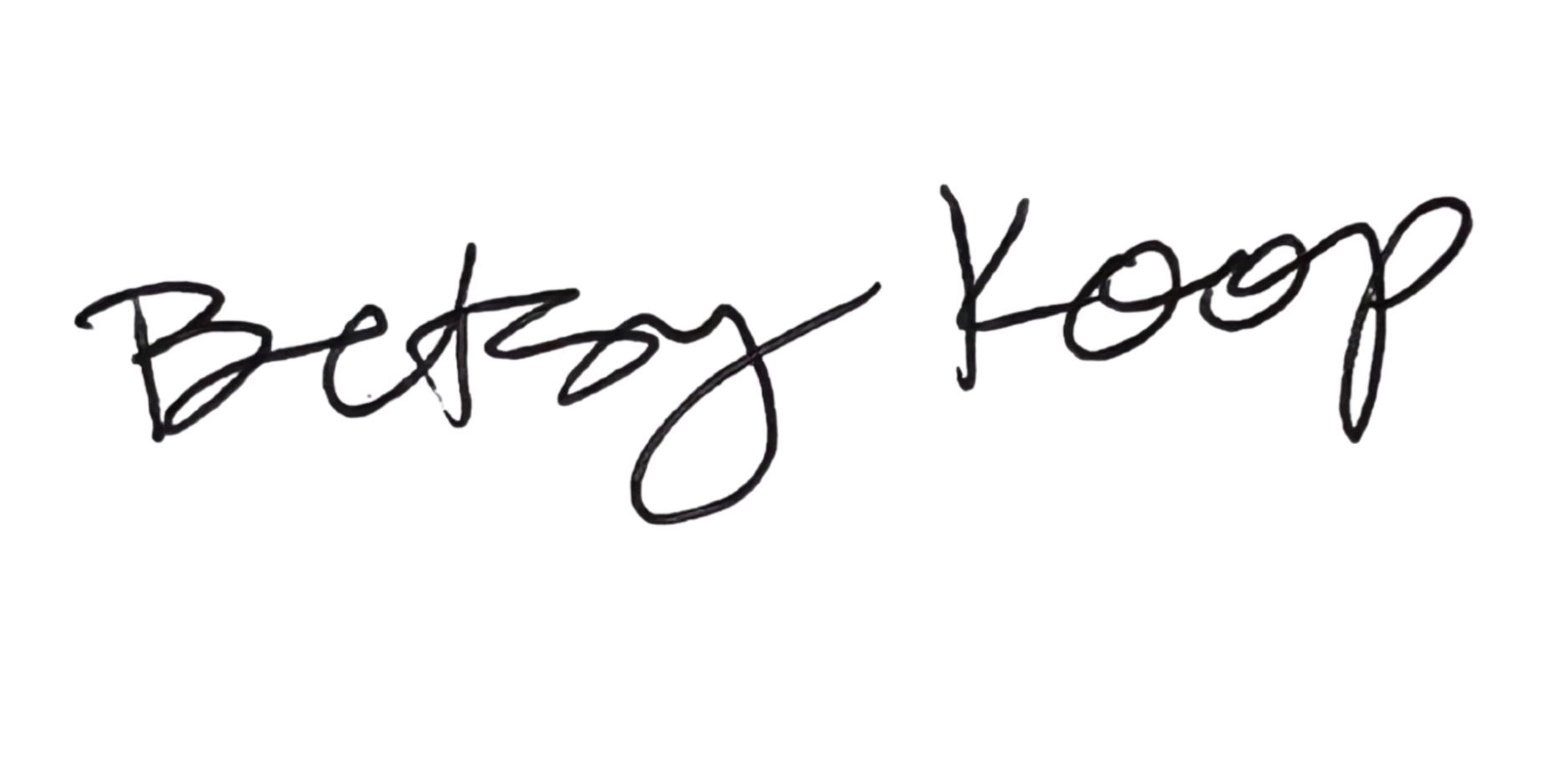 Betsy Signature - Thin line